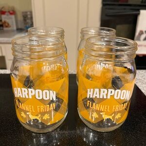 🛍️Flannel Friday Glass Mason Jar Set (4) - Drinkware by Harpoon
